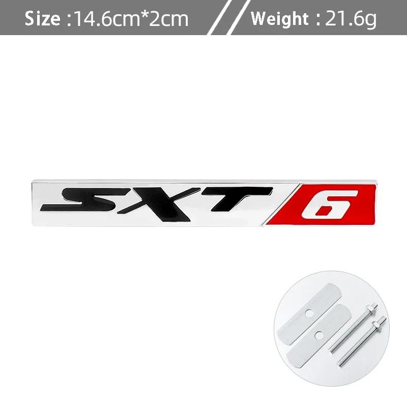 3D Metal Sxt6 Sxt8 Badge Emblem Stickers For Dodge Charger Ram Caliber Journey Sxt8 Sxt6 Srt6 Srt8 Car Styling Accessories EE1