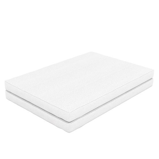 Shell Shape Flat Bed with Headboard Ambient Light Remote Control Mattress Wood Slat Support Bed Bedroom