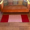 Cotton Rug Red Pink 170x70cm