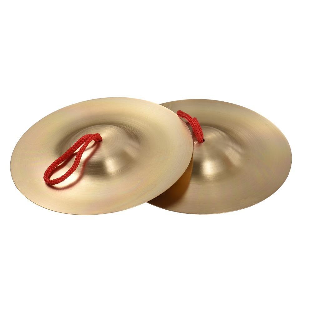 2PCS 5.9Inch Brass Cymbals Brass Material Hand Cymbals Percussion Instrument Band Performance