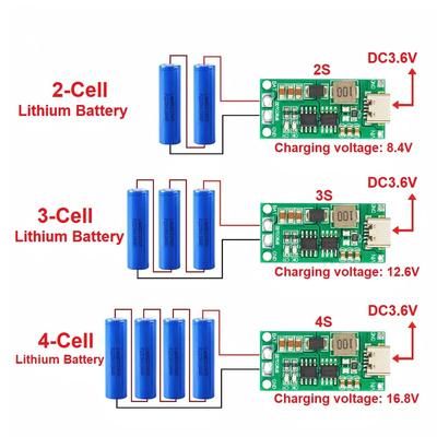 Многоэлементный 2S 3S 4S Type-C к 8,4 В 12,6 В 16,8 В повышающий LiPo полимерный литий-ионный зарядник 18650 литиевая батарея 7,4 В 11,1 В 14,8 В