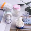 Women Mini Manual Contact Lens Cleaner Pink Blue Case Box Eye Contact Lenses Plastic Container Storage Holder Cleaning Tools