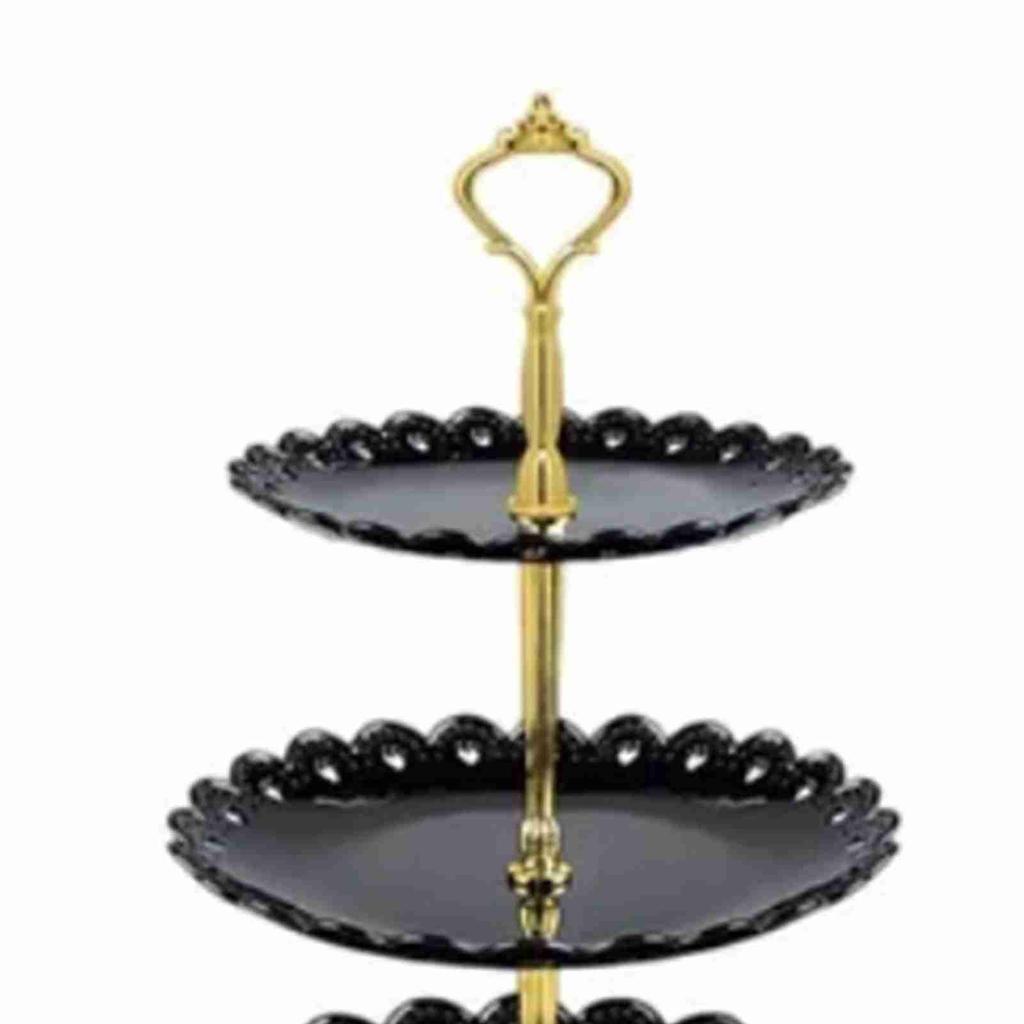 3-х уровневая подставка для десертного подноса, роскошная пластиковая фруктовая тарелка, стойка для торта для гостиной, свадьбы C