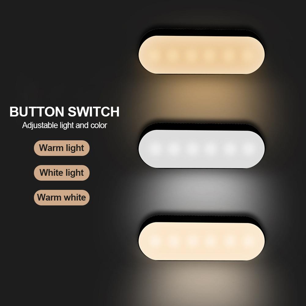 Автомобильный светодиодный светильник для чтения, перезаряжаемый беспроводной, магнитный, атмосферный, автомобильный ночник, потолочный светильник для салона автомобиля