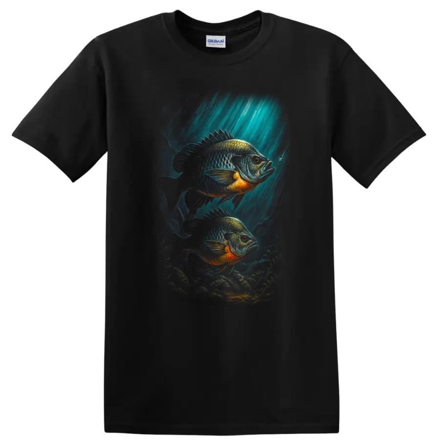 Fish T Shirt Underwater Scene Colorful Fish Design Fishing Lover Tee