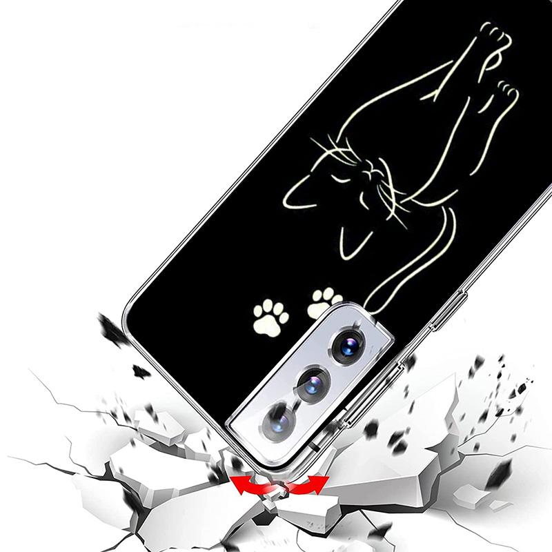 Cat Footprint Funny Paw Cute Phone Case For Samsung Galaxy S24 S25 Edge S26 Ultra S23 S22 S21 Plus S20 FE + Personalized Print C