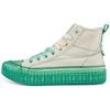 Логотип Удобные Универсальные Нескользящие Износостойкие Высокие Кеды Унисекс Кроссовки Белый Зеленый K0AW5VS15-024