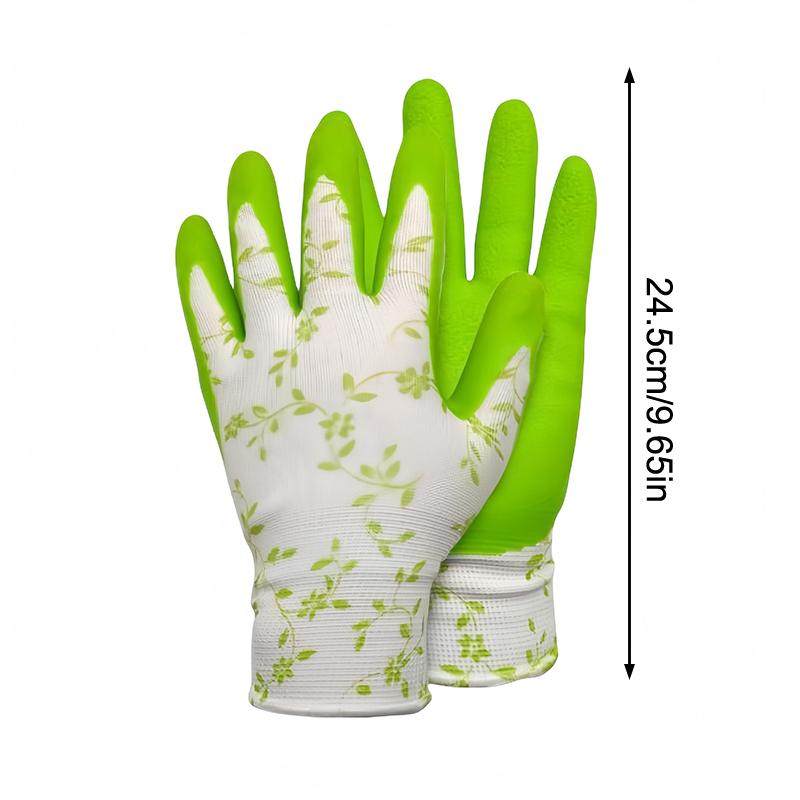 Садовые перчатки одного размера для женщин, дышащие рабочие перчатки из пенолатекса, для садоводства, ландшафтного дизайна, сделай сам, резиновые перчатки
