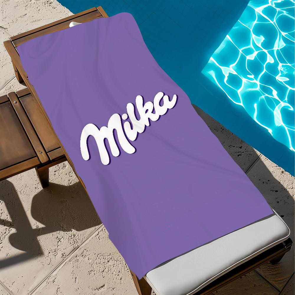 Funny M-milka Towel Large Quick-Drying Microfiber soft Beach Towel for Travel Fitness Sauna Bathing Camping