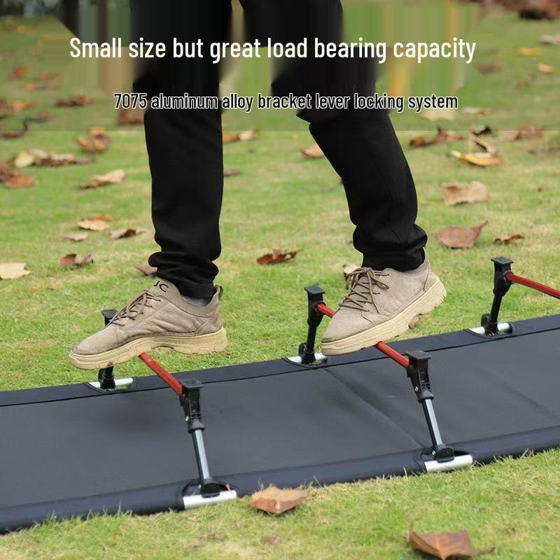 Портативная складная алюминиевая походная раскладушка для использования на улице, на пляже или в военных целях
