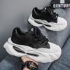 Fashion 2025New Mens Platform Sneakers Designer Sneakers for Men Fashion Microfiber Leather Upper Height Increased Platform Casual Shoes