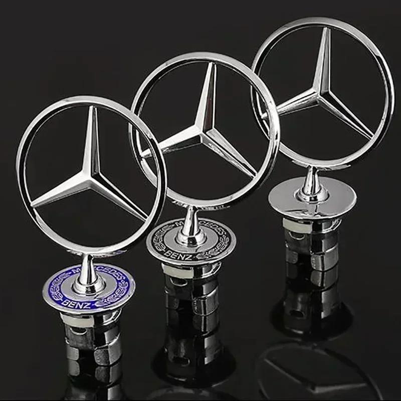 UKY5 Эмблема на капот автомобиля Передний капот Хромированная наклейка Аксессуар Для Mercedes Benz C E S Класса W204 W205 W212 W213 W211 W220 W222 W223