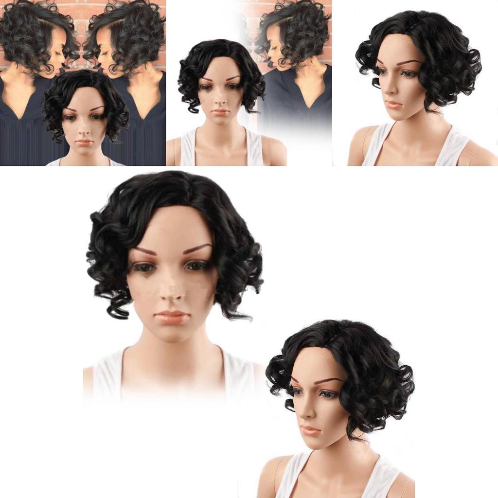 Unique African Short Curly Wig For Women Made With High-temperature Fiber Soft And Stylish