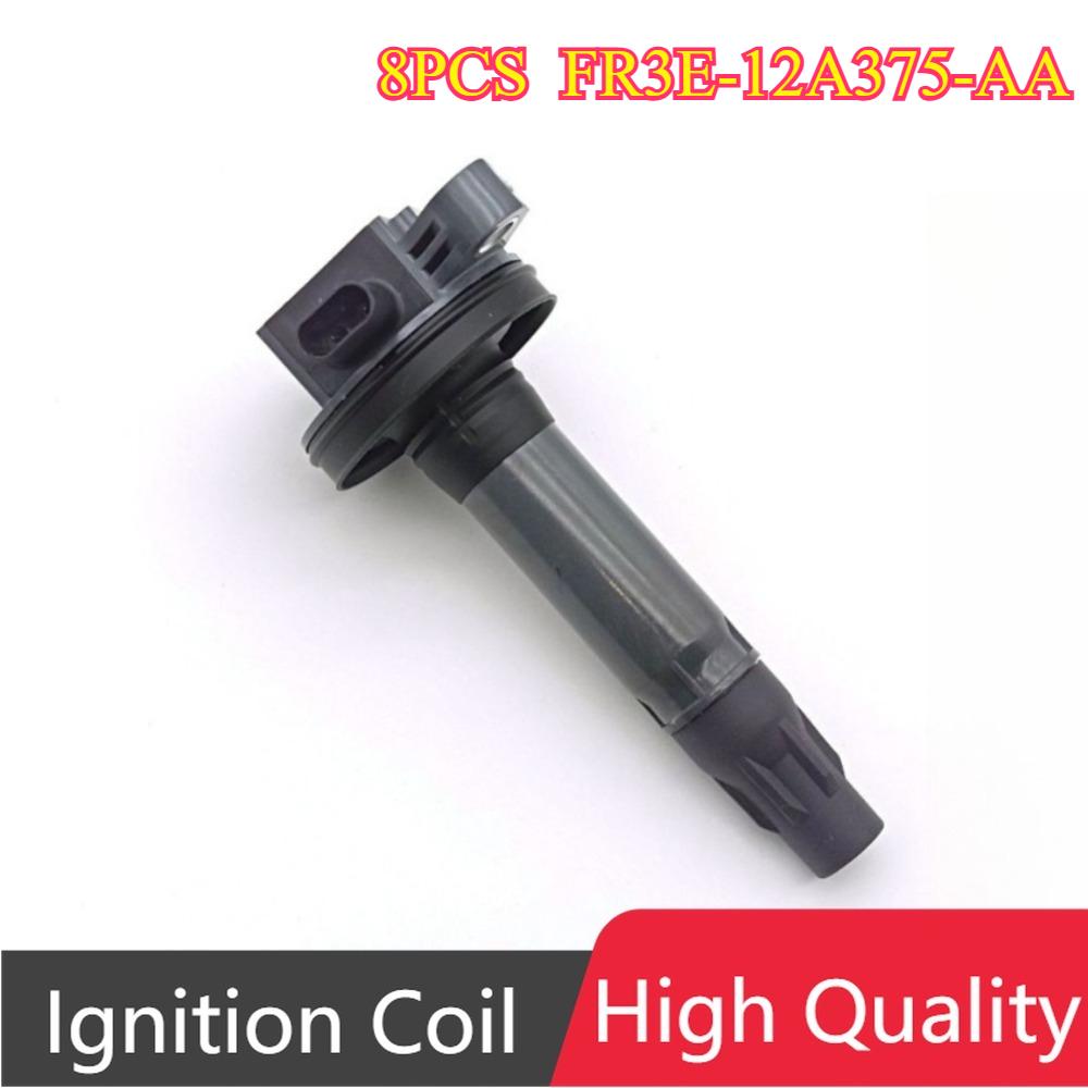 8Pcs FR3E-12A375-AA FR3E12A375AA FR3Z12029A UF824 DG561 Ignition Coils For Ford F-150 Mustang 5.0L V8 2016 2017 2018