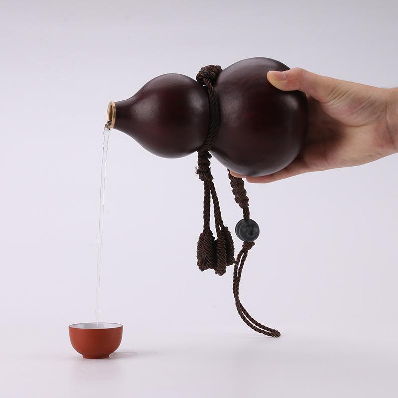 Brown/Natural Gourd Water Bottle for Cosplay Hulu Hulou Calabash Home Table Decor Chinese Pumpkin for Drinks Holder Ornament