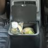 Leather Car Garbage Can Foldable Auto Trashes Can Large Capacity Storage Organizer Waterproof with Lid for Car Vehicle