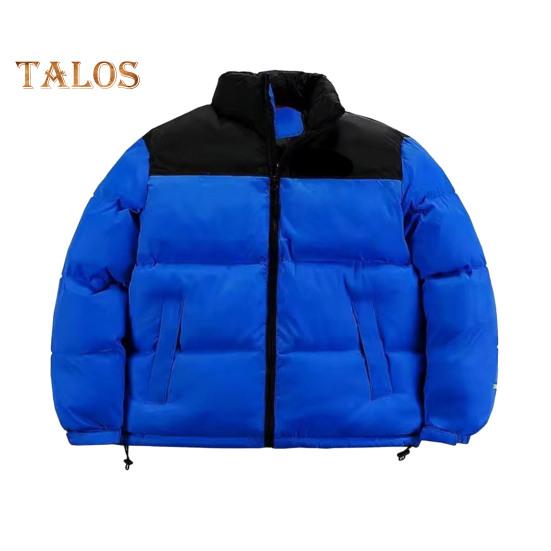 Мужское хлопковое пальто с воротником-стойкой, длинным рукавом, в стиле пэчворк, цветная куртка с карманами, свободный крой, застежка-молния, ветрозащитная стеганая верхняя одежда