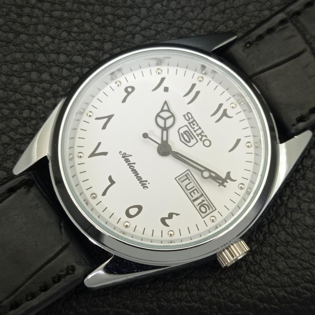 АВТОМАТИЧЕСКИЕ ВИНТАЖНЫЕ ВОССТАНОВЛЕННЫЕ МУЖСКИЕ ЧАСЫ SEIKO 5 JAPAN 6309A БЕЛЫЕ a441194-4