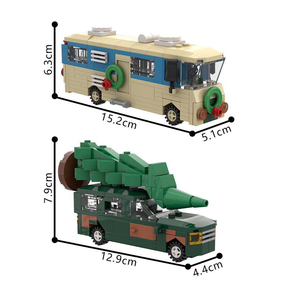 Gobricks MOC Рождественская история Мини-фургон Строительные блоки Кирпичики Игрушки Подарок