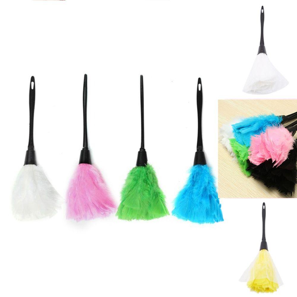 New Portable Anti-static Home Cleaning Plastic Handle Turkey Feather Duster Cleaner