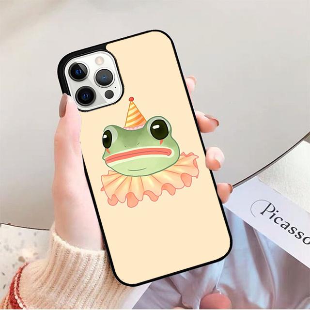 Милый мультяшный чехол-лягушка для iPhone 17 Air 14 13 12 16 Pro Max 15 Plus Max Защитный корпус coque