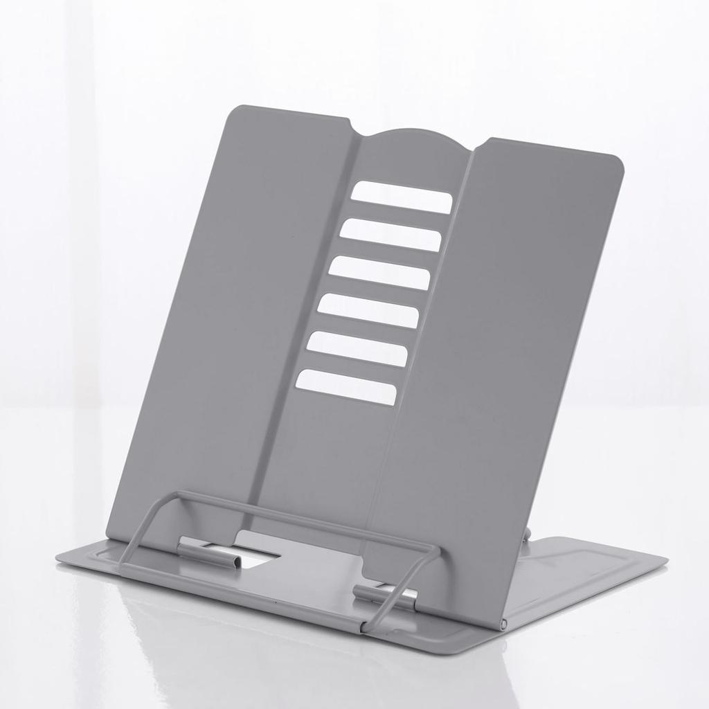 Desk Book Stand Metal Reading Rest Book Holder  Cookbook Documents Holder With Page Clips