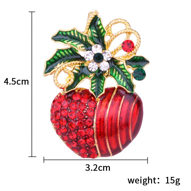 Christmas Brooches Set Tree Santa Snowman Sleigh Bell Boots Pin for Xmas Sweater Decoration Body Accessories