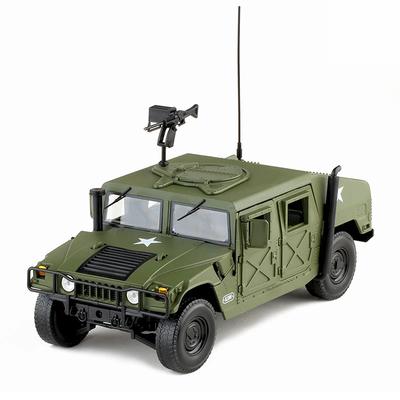 Большой размер 1/18 Hummer H1 Военный взрывозащищенный Модель автомобиля Сплав Литье под давлением Симуляция Игрушка Бронированный автомобиль Металлическая Модель танка Подарок