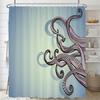 Octopus Seas Shower Curtains Bath Curtain 180*180cm Waterproof Bathroom Home Decor Washable Fabric Bathroom Screen With 12 Hooks