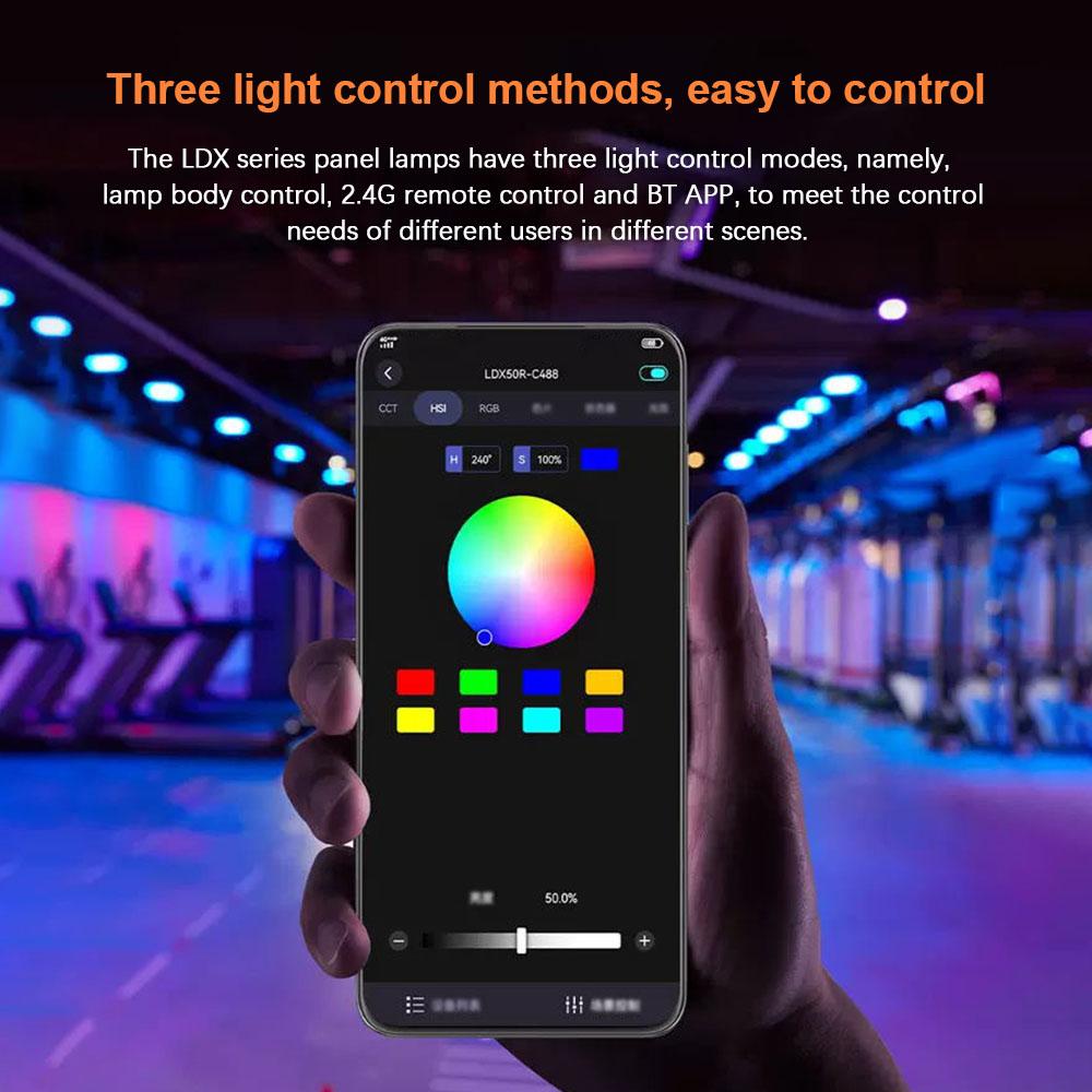 GODOX LDX100R 118 Вт Двухцветный светодиодный светильник для фотосъемки RGB-световая панель для видеосъемки 14 специальных световых эффектов