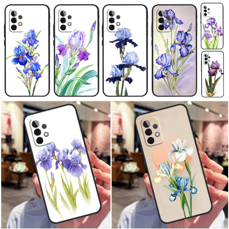 Чехол Синий Ирис для Samsung Galaxy A54 A34 A14 A52 A72 A13 A33 A53 A73 A51 A71 A12 A22 A32