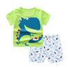 Summer Baby Boys Outfits Short Sleeve Cartoon Printing Casual Tops Printed Short Pants 2pcs Sport Suits