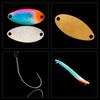 Glow Spoons Lures Metal Hard Baits for Trout Bass UV Luminous Fishing Baits with Single Hook Underwater Artificial Baits
