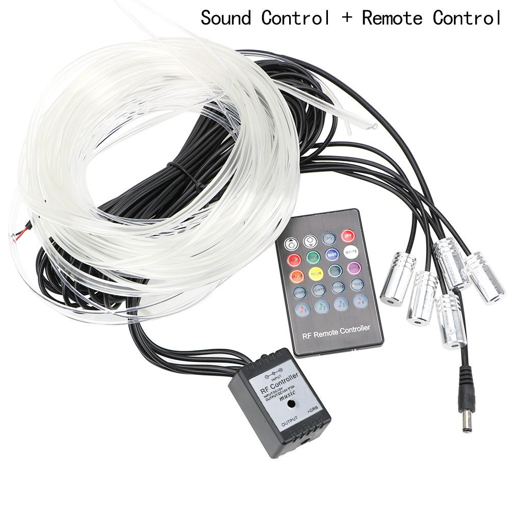 Пульт дистанционного управления RGB Гибкий EL Провод Автоматический Декоративный Светильник Автомобильная Атмосферная Лампа Освещение Салона Автомобиля Светодиодная Лента Лампа Окружающей Среды