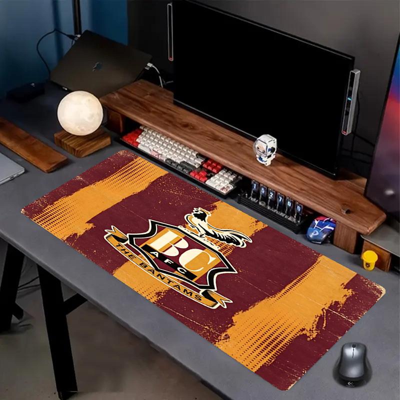 Bradford City AFC Print Mouse Pad, Anti‑Slip Desktop keyboard Mat, for PC Laptop Gaming Working Daily Use, Cool Festival Surprise Gift