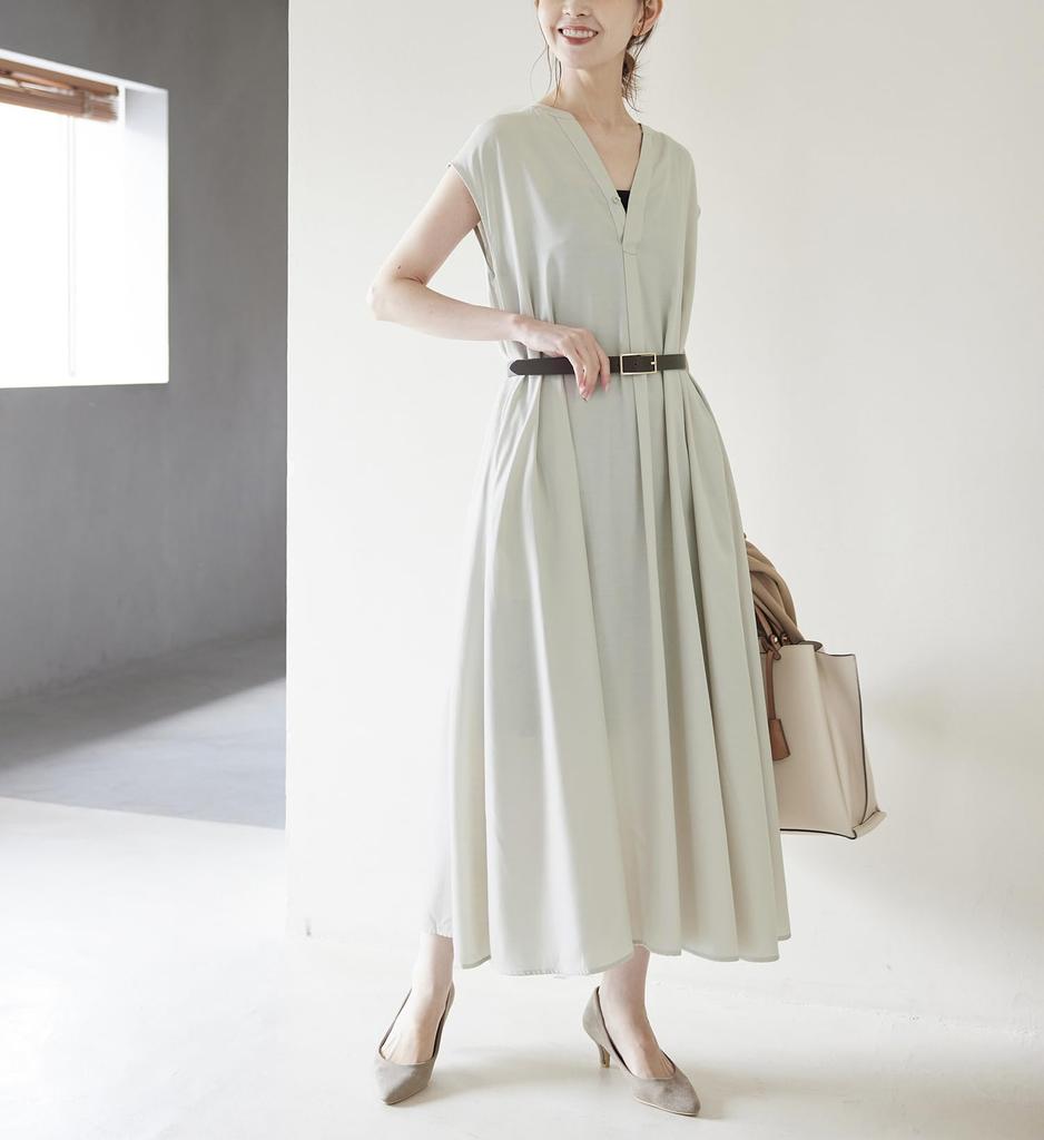 ROPE PICNIC Relaxed Gray Women's Dress, GDE54000, (09)