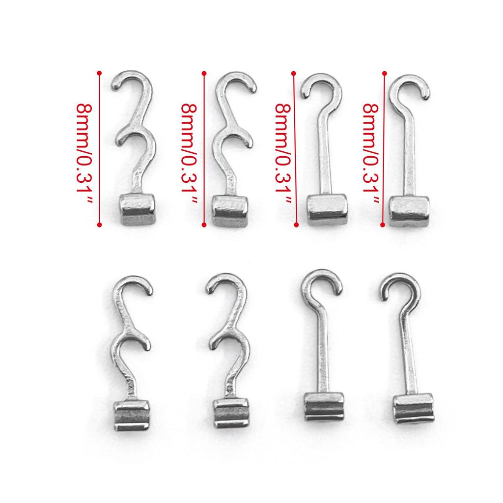 Стоматологические раздвижные обжимные крючки правый/левый стоматологический ортодонтический крючок стоматологический изогнутый обжимной крючок длина 8 мм