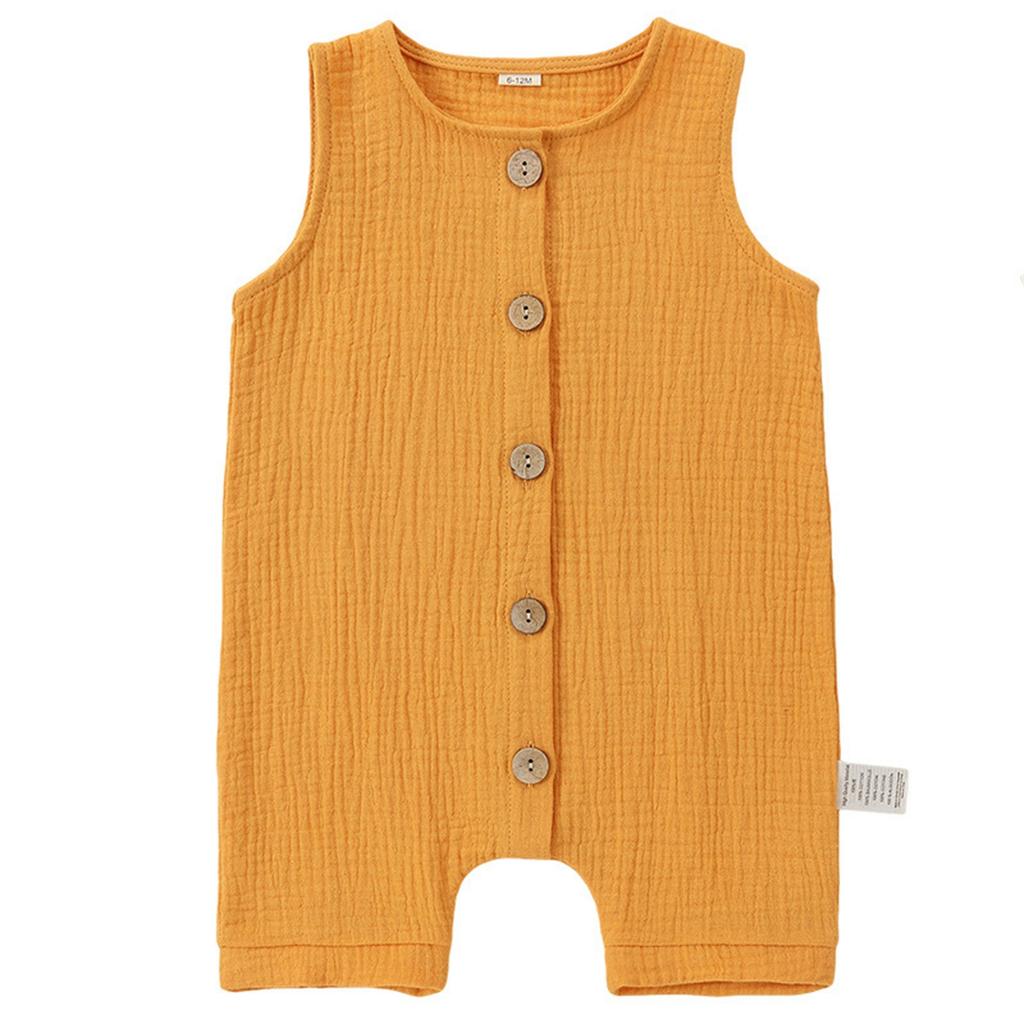 Summer Children's Casual And Fashionable Boys' And Girls' One-piece, Round-neck, Sleeveless Solid-color Haha Clothes