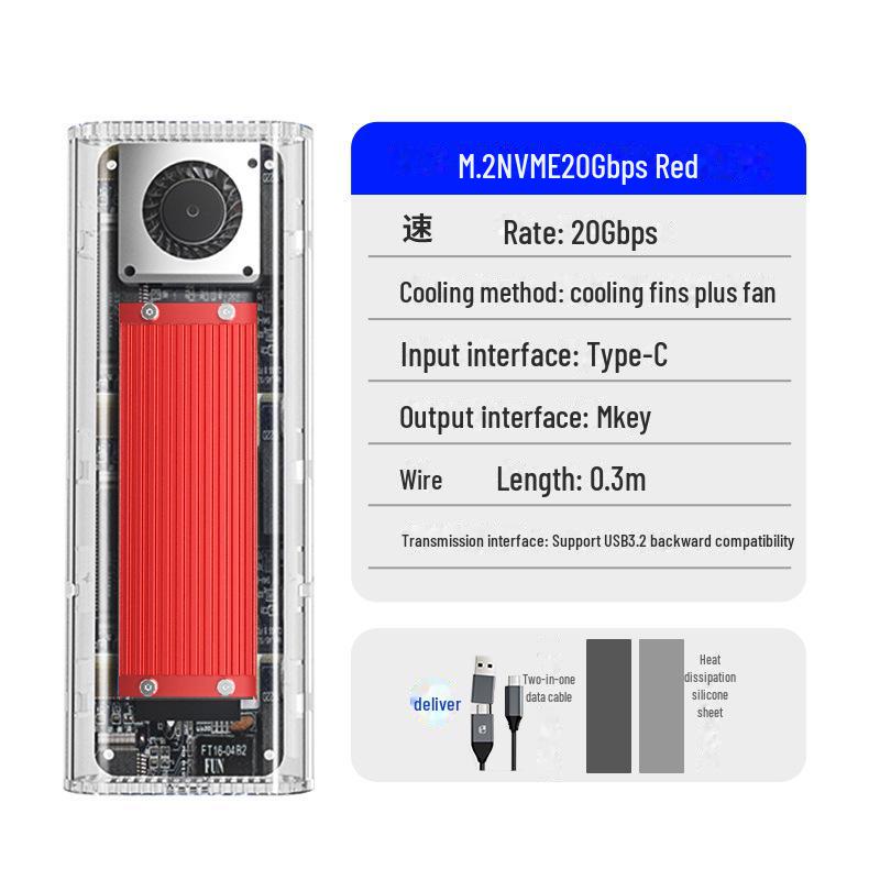 Orico USB4 M.2 NVMe Внешний корпус для SSD с совместимостью Thunderbolt 4/3 и охлаждением вентилятором