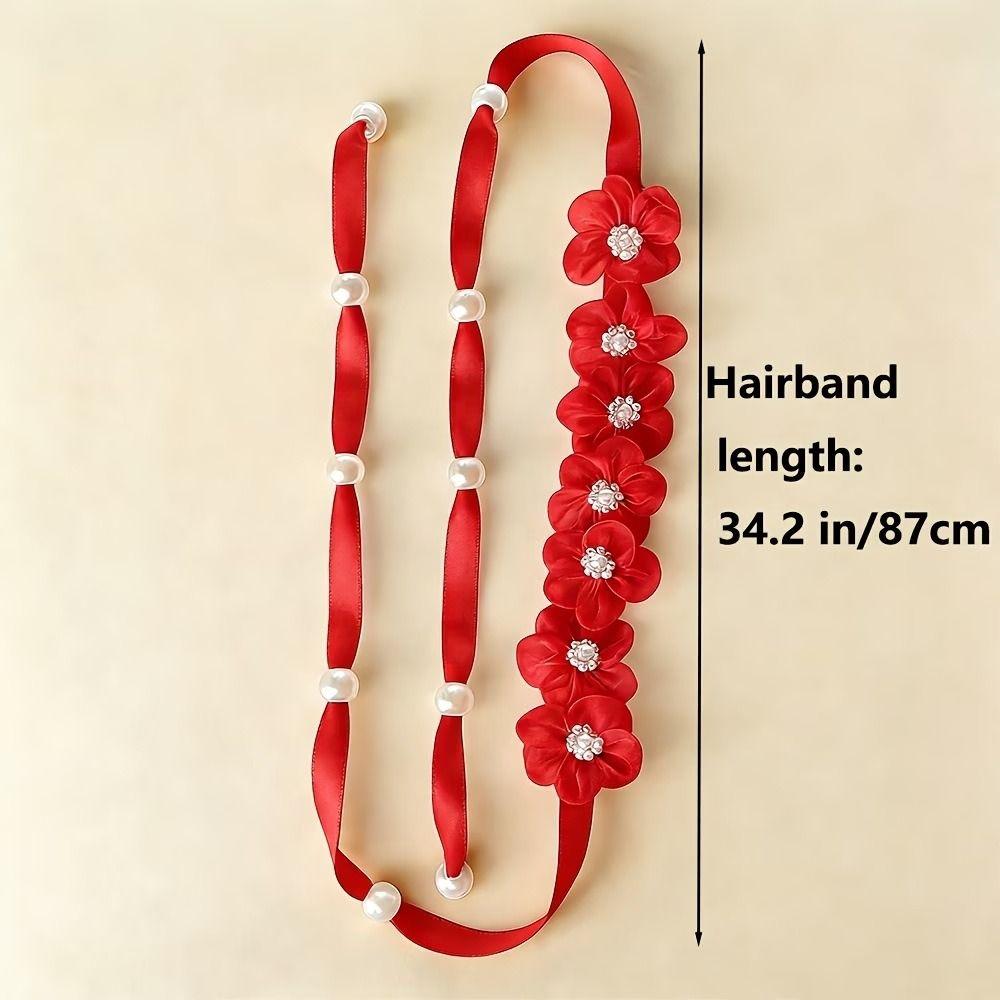 Boho Style Braided Hair Ribbon Organza Lace Hair Accessories Cute Girls Hair Headband  Dress Up