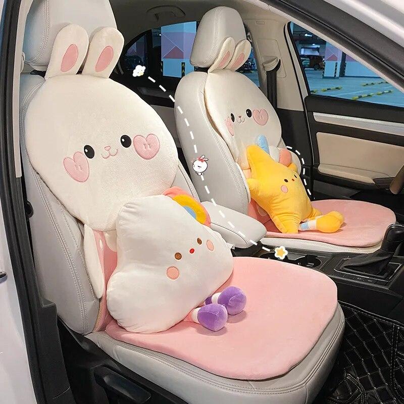 Car Cushion Winter Plush Warm Pillow Lumbar Cushion Car Interior Decorations Fart Cushion Chair Cushion Car Accessories