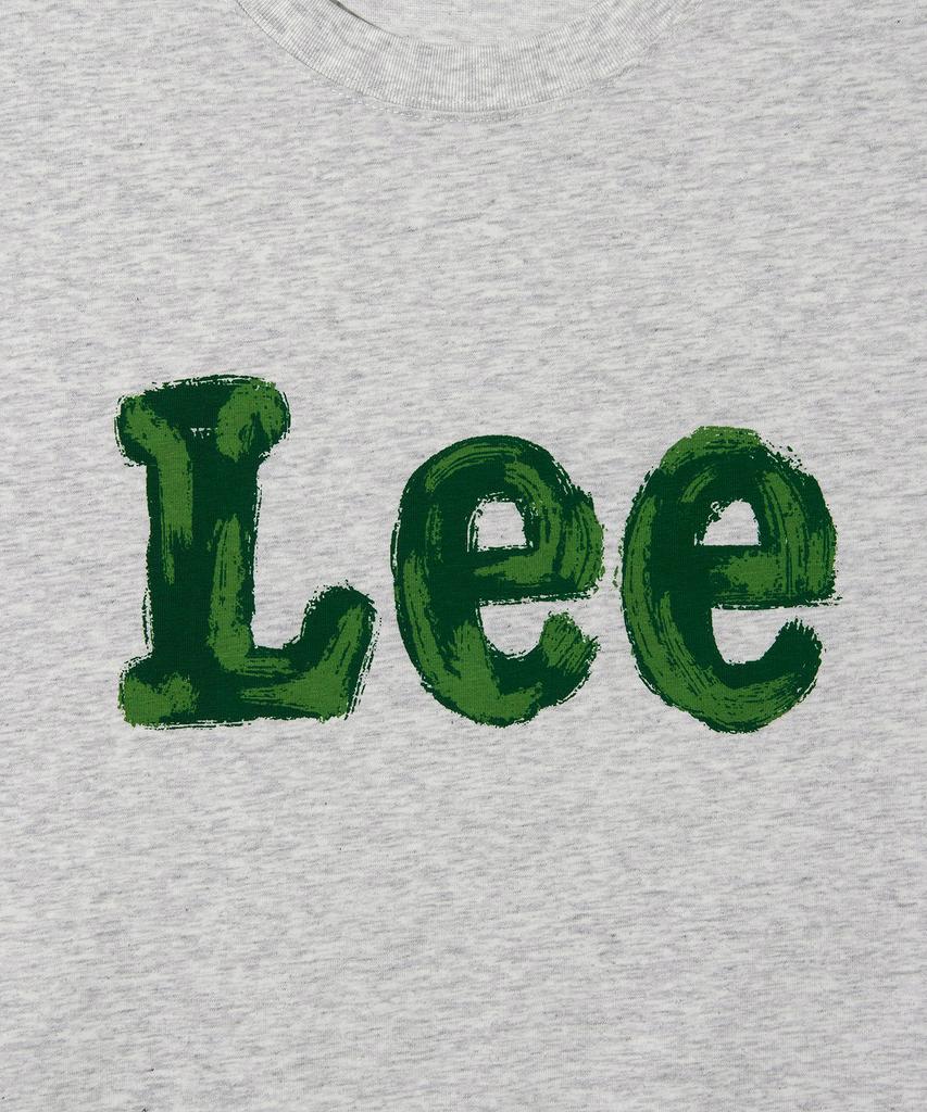 LEE Brush Painting Logo Short Sleeve T-Shirt Light Gray