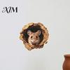 Whimsical Wall Accents 3D Realistic Mouse Hole Sticker, Cute Rat Burrow Decal, Decals Self-Adhesive Removable Decor for Kitchen Bedroom Cafe Pet