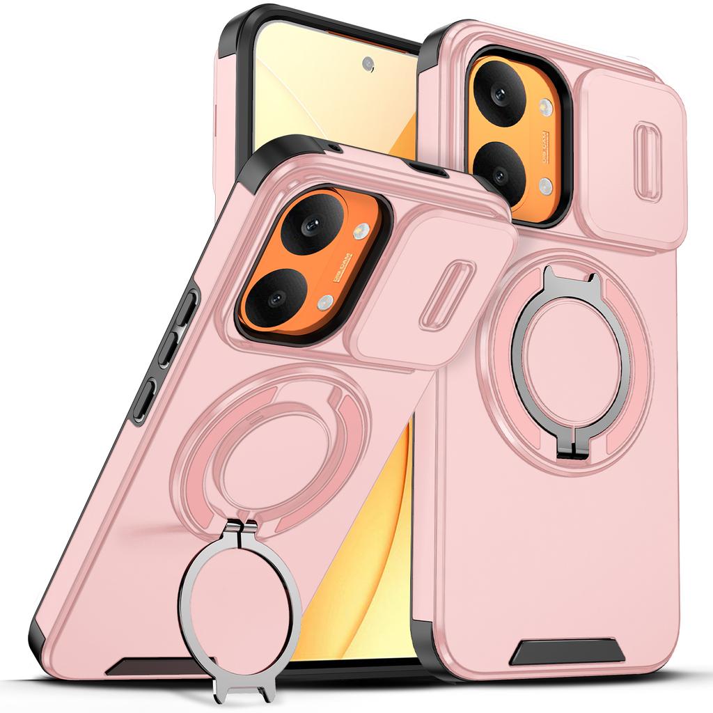 Чехол для Xiaomi Poco X8 Pro Max Чехол Poco X8 Pro Max Бронированный Слайдер Защита объектива камеры Задняя крышка Магнитное кольцо-держатель Coque