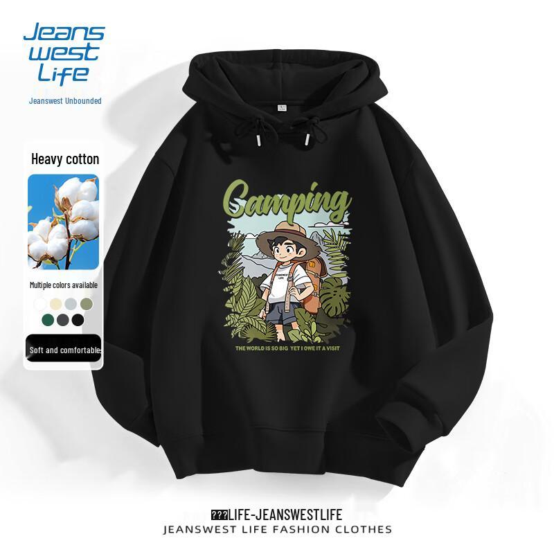 Мужская американская толстовка с капюшоном Jeanswest, тяжелый вес