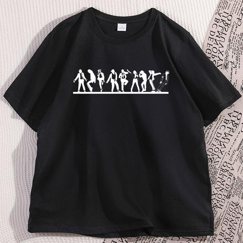Mj T Shirt Pop Music Tshirt Retro Dance Graphic Tee Unisex Unisex Round Neck Printed Cotton Short Sleeve Tshirts Clothing Tees