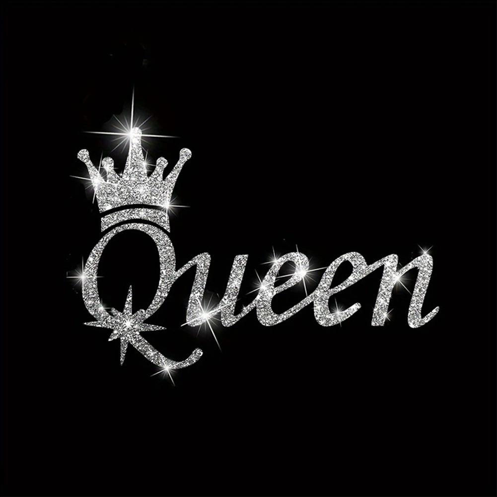 Car Crown Queen Butterfly Flower Rose Vehicle Decoration Sticker Sparkling Sandblasted Reflective Decal Sticker