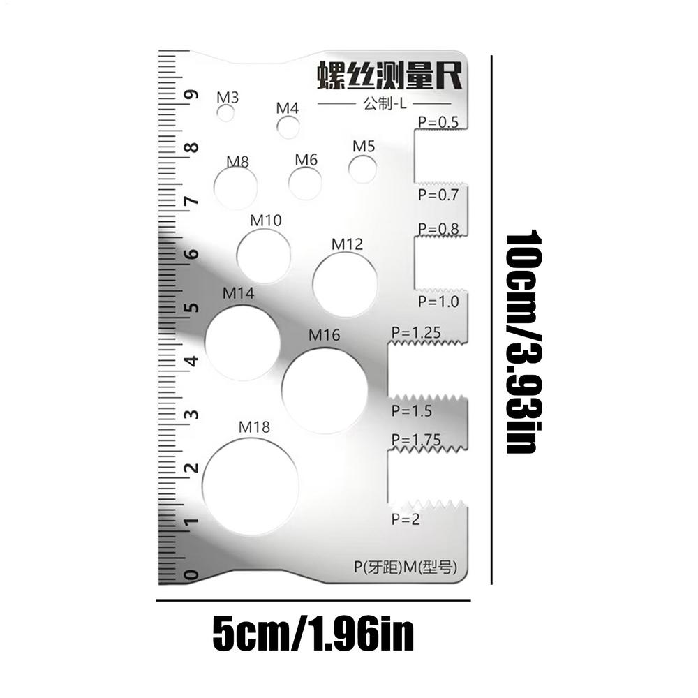 Резьбомер для болтов, измерительная линейка для резьбы винтов, многофункциональный битовый резьбомер для дома, промышленности, ремонта