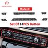 11/12/14pcs Dashboard Air Conditioner AC Button Heater Switch Cover For BMW 5 6 7 Series X5 X6 F10 F18 F06 F12 F01 F02 F15 F16