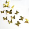 12PCS Butterfly Mirror Decoration Home Room Art 3D DIY Wall Stickers